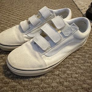 Vans old school white velcro strap women’s 8